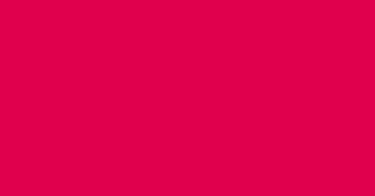 Pantone® 1925 C color swatch, approximately #E0004D